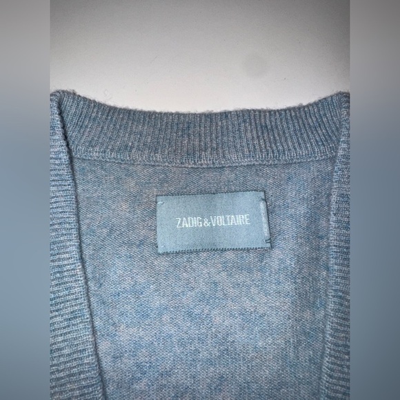 Zadig & Voltaire Vivi Destroy Patch Cashmere Sweater Grunge Whimsigoth Star - Picture 7 of 7